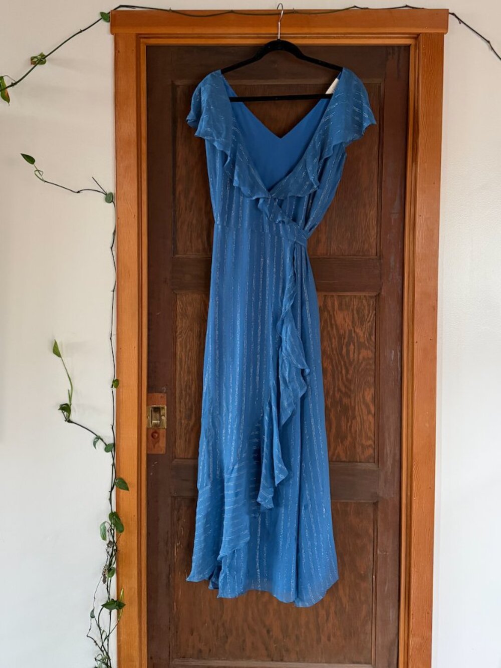 Sézane Giovana dress in electric blue, size 4